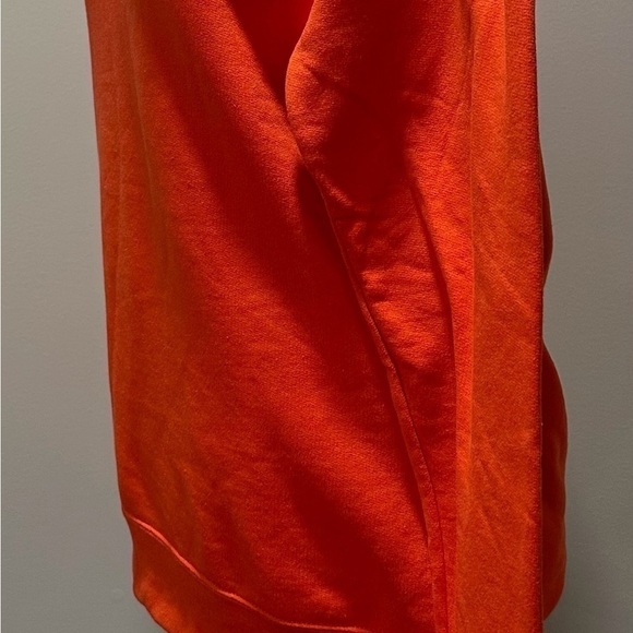 Champion Women's Poppy Orange Powerblend Classic Logo Sweatshirt Medium - Picture 2 of 6